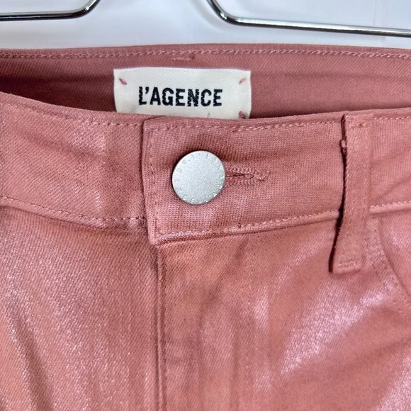 L'AGENCE Margo High Wasted Mocha Brown Coated‎ Jeans, 28 NWOT - Picture 7 of 16